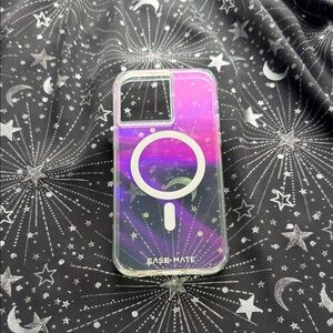 Case-Mate Iridescent Purple and Silver iPhone 14 Pro Max Case - MagSafe